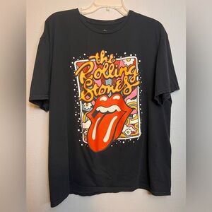 The Rolling Stones Unisex XL Short Sleeve 2022 Cotton Black Graphic T-shirt
